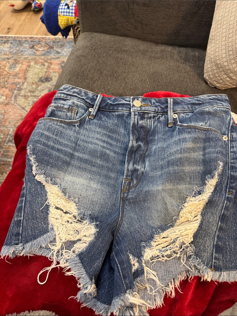 Good American Bombshell Cutoff Denim Short
